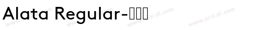 Alata Regular字体转换